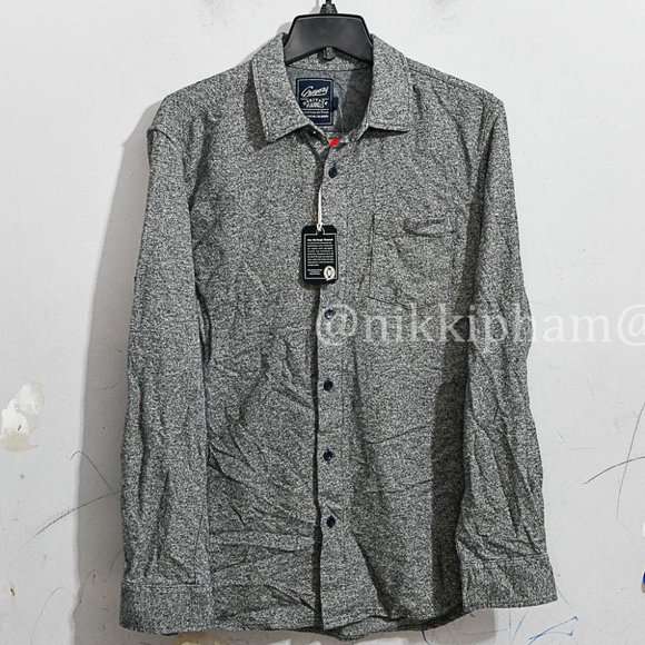 NWT Grayers Men's Heritage Flannel Long Sleeve  in Gray - Picture 2 of 8